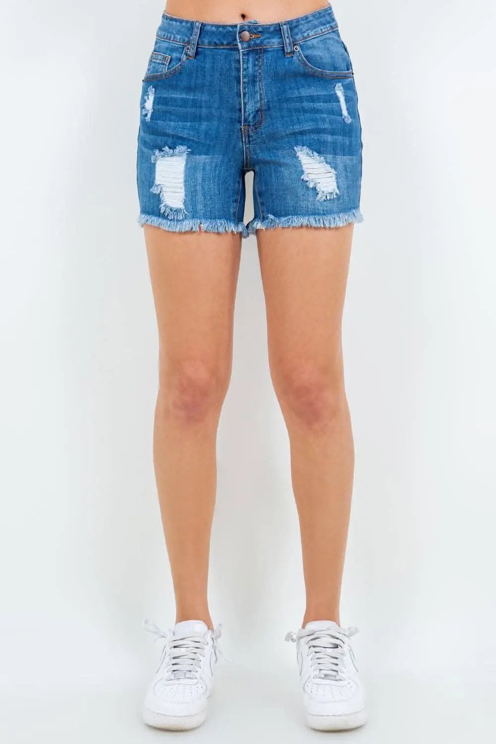 American Bazi high waist denim shorts - Love Salve